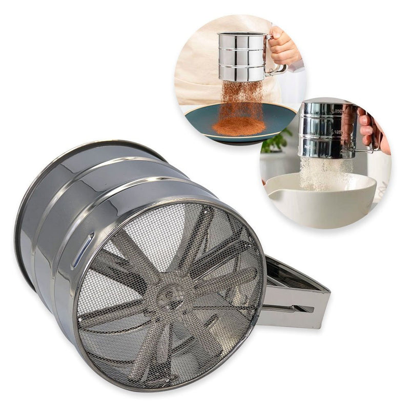 Caneca Peneira Polvilhadora em Aço Inox - 250g