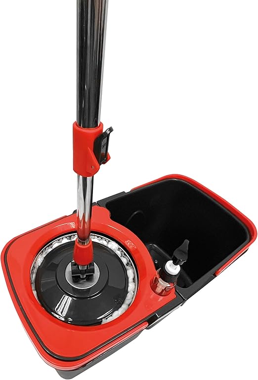 Mop Balde Esfregão Giratório Pró 1 Refil com Roda e Alça